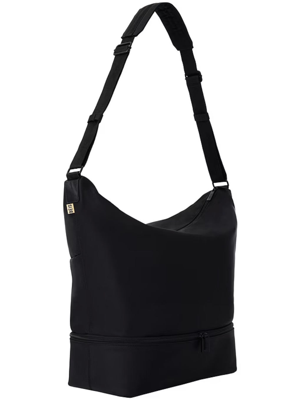 Beis Black Daytripper | Travel Shoulder Bag With Adjustable Strap